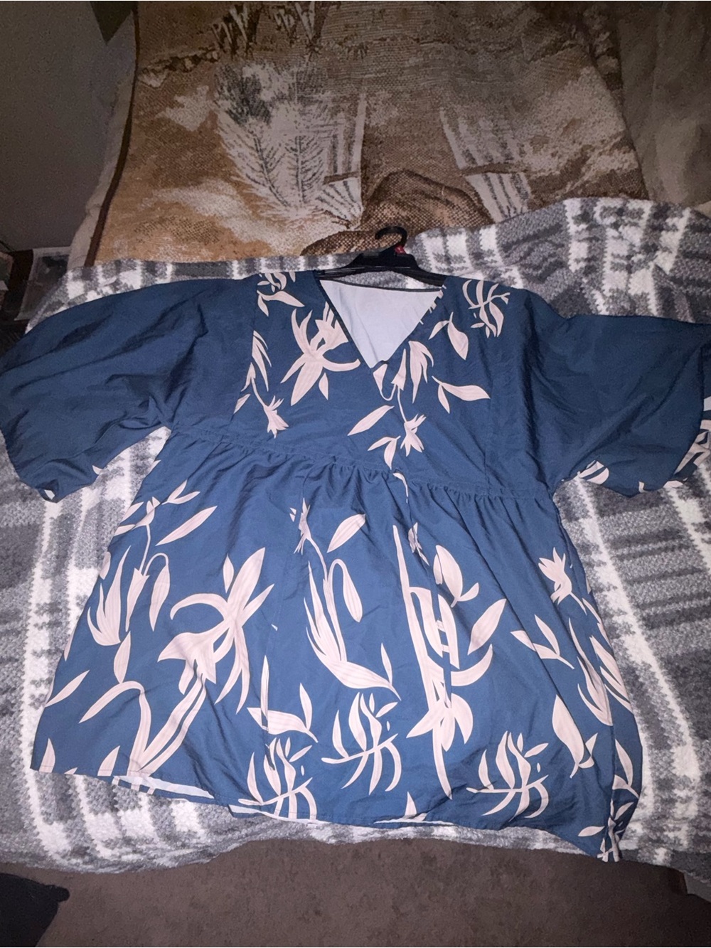Dark blue flower dress